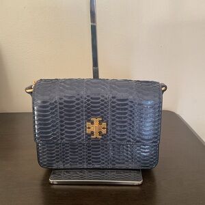 Tory Burch Kira Mini Python Crossbody Bag